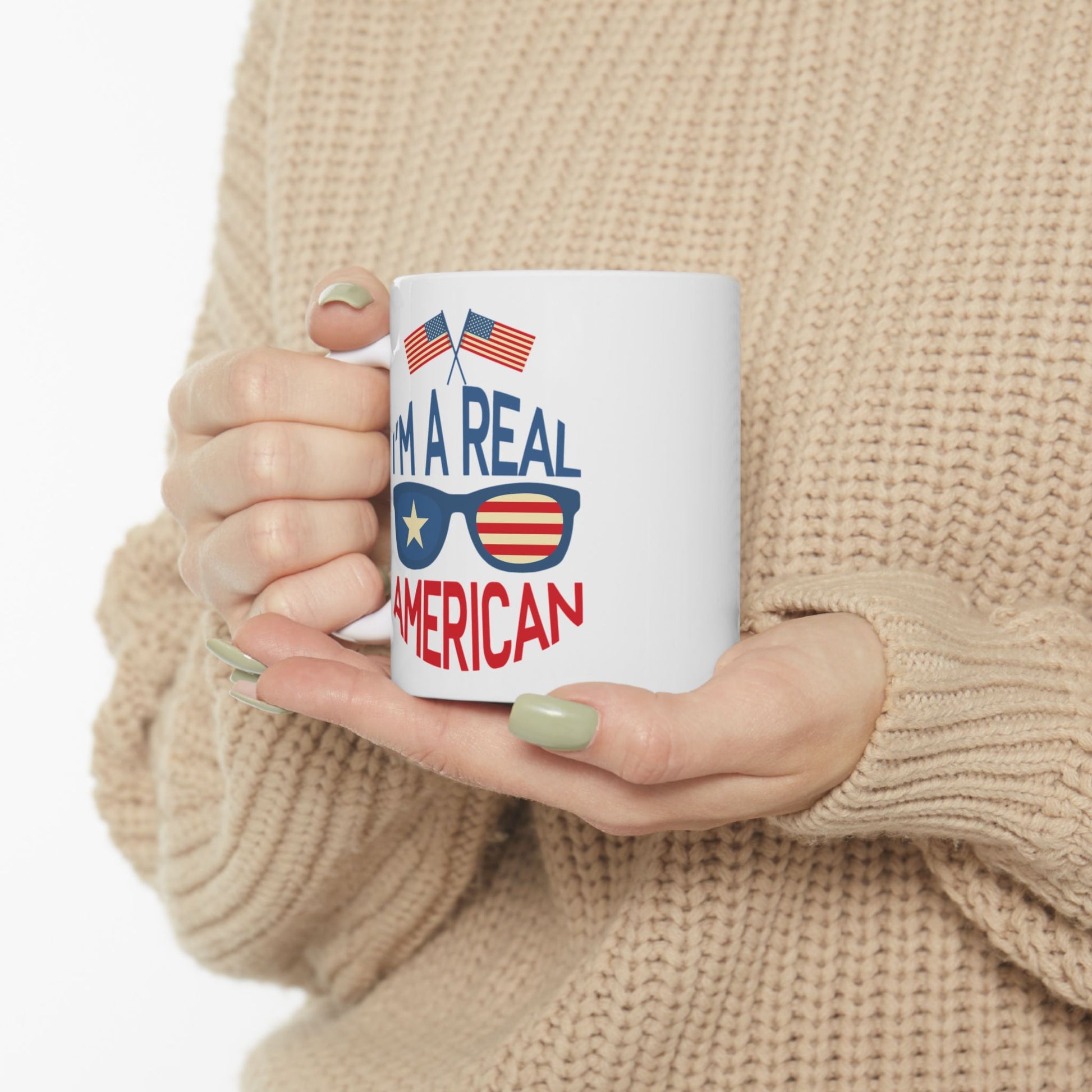 I'm A Real American Ceramic Mug, (11oz, 15oz),Mug