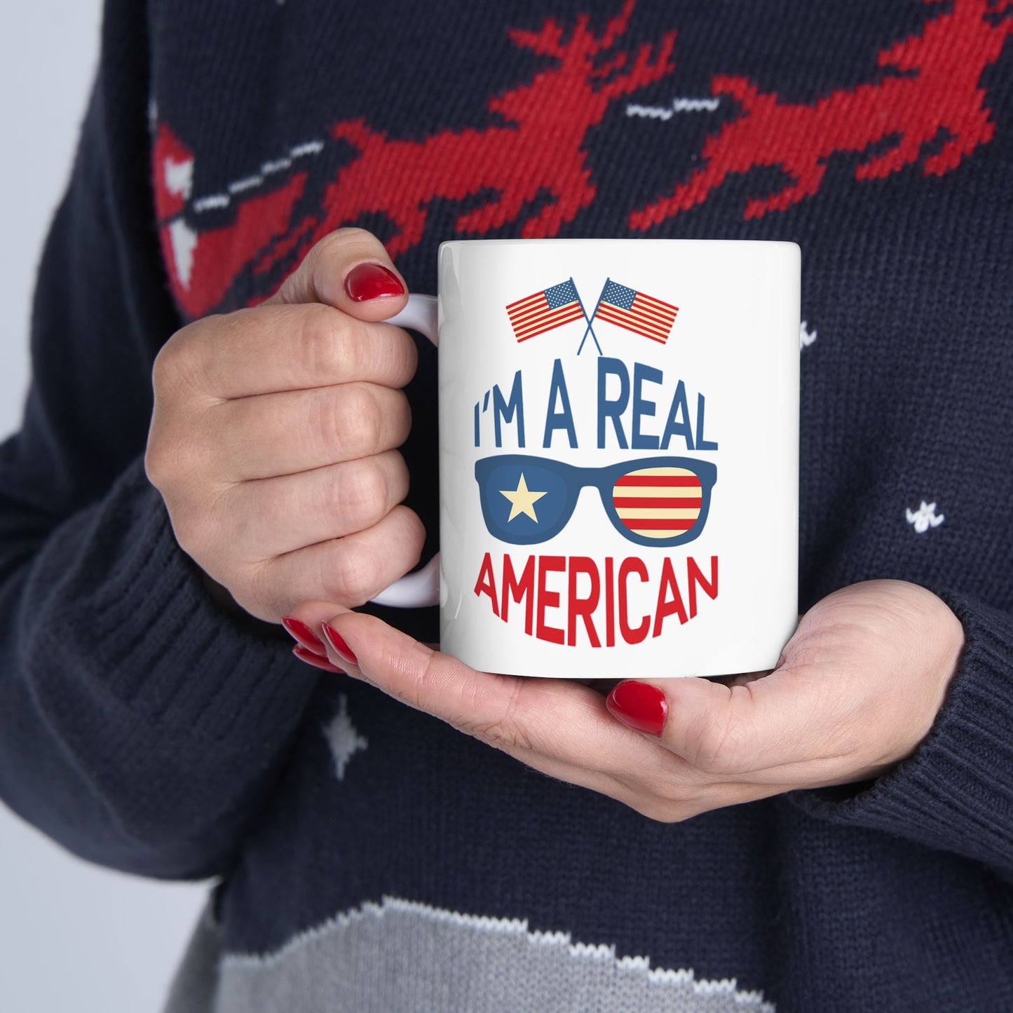 I'm A Real American Ceramic Mug, (11oz, 15oz),Mug