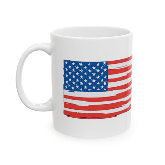 American Flag Ceramic Mug, (11oz, 15oz),Mug