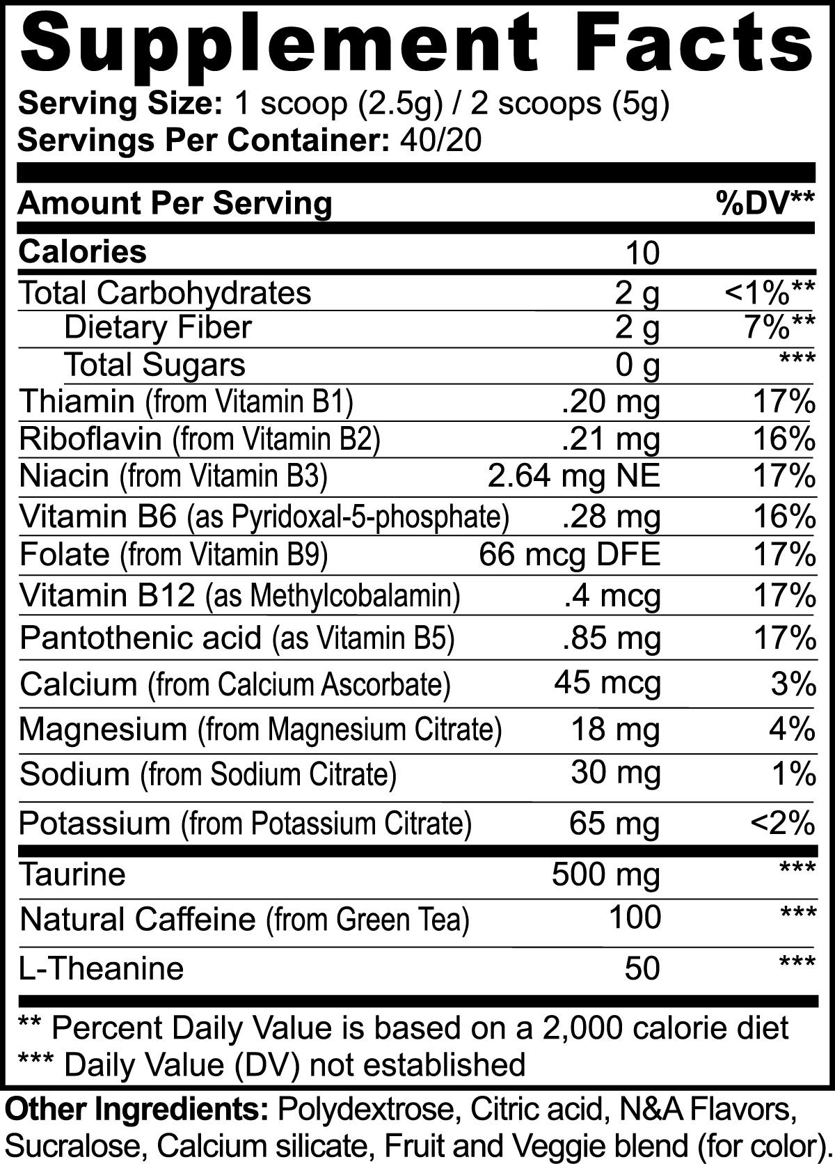 Energy Powder (Fruit Punch),Specialty Supplements