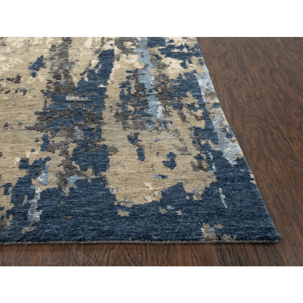 Hand Knotted Cut Pile Wool/ Viscose Rug, 10' x 14',