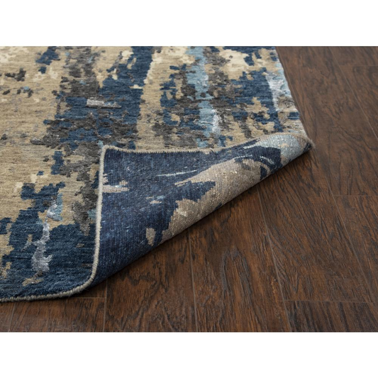 Hand Knotted Cut Pile Wool/ Viscose Rug, 8' x 10'