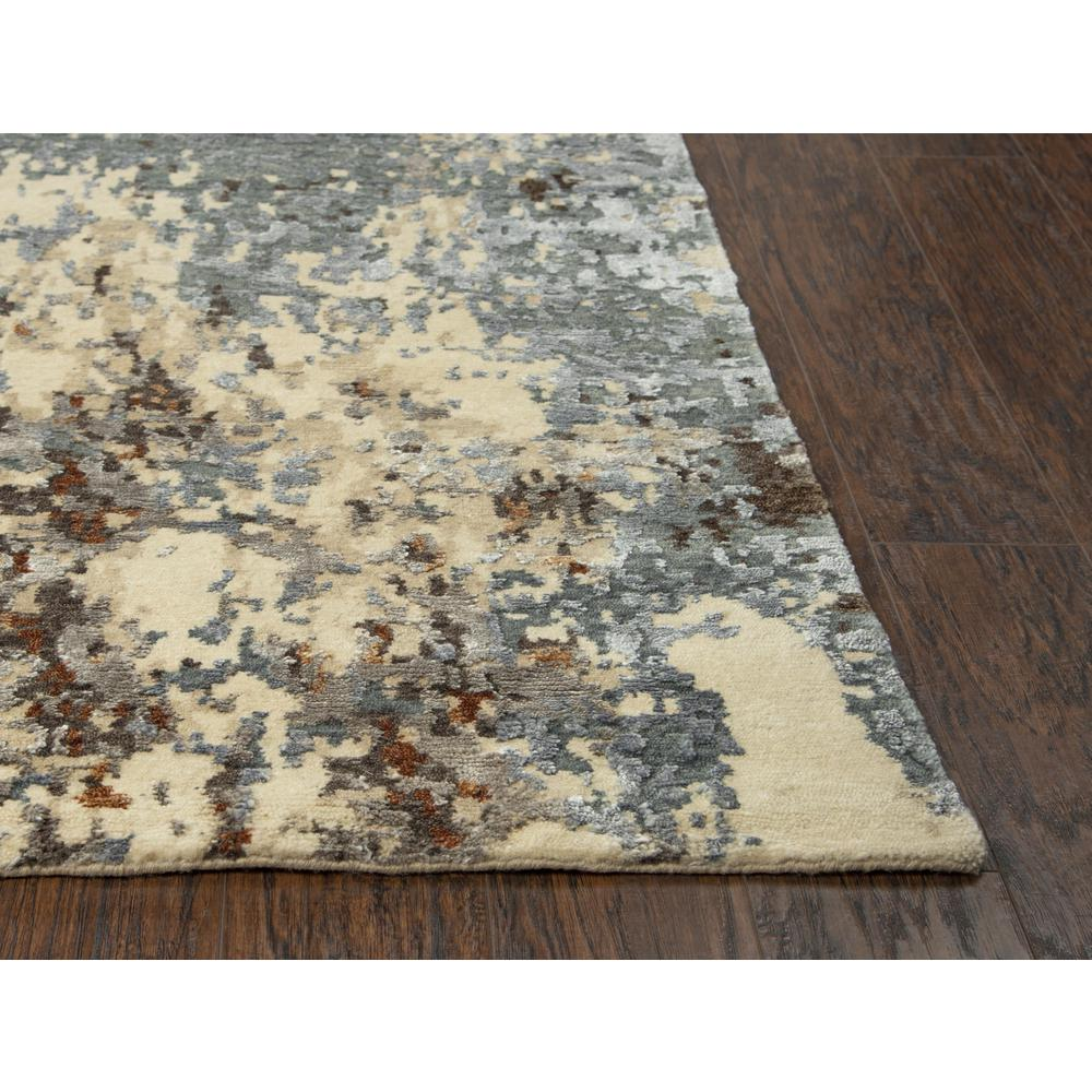 Hand Knotted Cut Pile Wool/ Viscose Rug, 9' x 12'