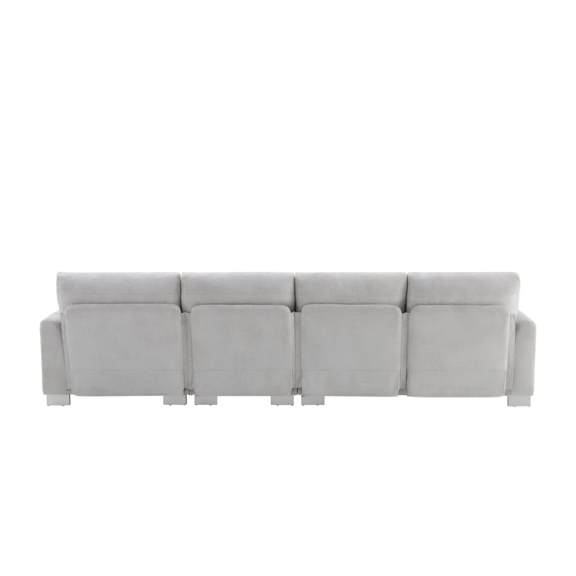 119*55" Modern Oversized Sectional Sofa,L-shaped Luxury Couch Set with 2 Free pillows,5-seat Chenille Indoor Furniture with Chaise for Living Room,Apartment,Office,2 Colors