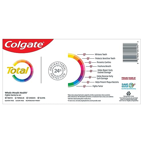 Colgate Total Whitening Toothpaste with Fluoride,