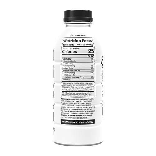 PRIME Hydration BLUE RASPBERRY | Sports Drinks | Electrolyte Enhanced for Ultimate Hydration | 250mg BCAAs | B Vitamins | Antioxidants | 2g Of Sugar | 16.9 Fluid Ounce | 12 Pack,