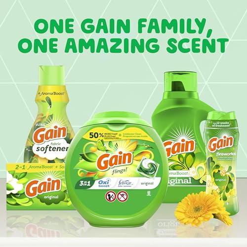 Gain + Aroma Boost Laundry Detergent Liquid, Original Scent