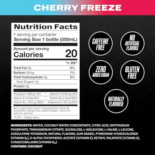 PRIME Hydration BLUE RASPBERRY | Sports Drinks | Electrolyte Enhanced for Ultimate Hydration | 250mg BCAAs | B Vitamins | Antioxidants | 2g Of Sugar | 16.9 Fluid Ounce | 12 Pack,