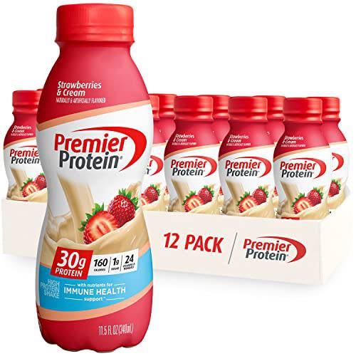 Premier Protein Shake, Chocolate, 30g Protein 1g Sugar 24 Vitamins Minerals Nutrients to Support Immune Health, 11.5 fl oz (Pack of 12),