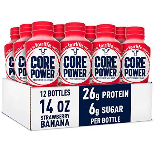 Core Power Fairlife 26g Protein Milk Shakes, Liquid Ready To Drink for Workout Recovery, Chocolate, 14 Fl Oz Bottle (Pack of 12),