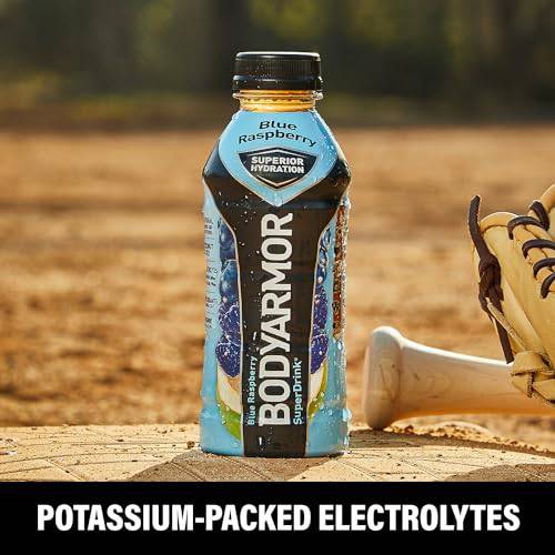 BODYARMOR Sports Drink Sports Beverage, Blackout Berry, Coconut Water Hydration, Natural Flavors With Vitamins, Potassium-Packed Electrolytes, Perfect For Athletes, 16 Fl Oz (Pack of 12),