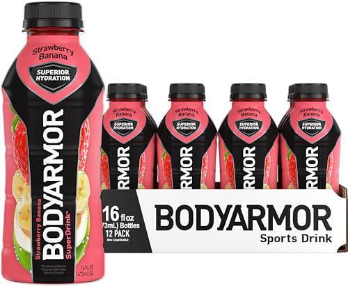 BODYARMOR Sports Drink Sports Beverage, Blackout Berry, Coconut Water Hydration, Natural Flavors With Vitamins, Potassium-Packed Electrolytes, Perfect For Athletes, 16 Fl Oz (Pack of 12),