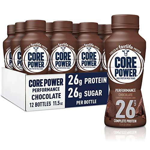 Core Power Fairlife 26g Protein Milk Shakes, Liquid Ready To Drink for Workout Recovery, Chocolate, 14 Fl Oz Bottle (Pack of 12),