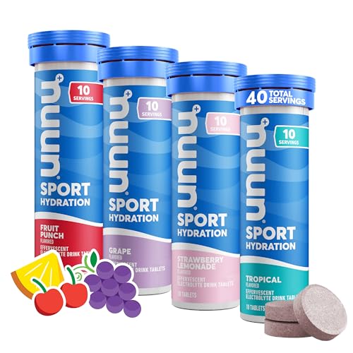 Nuun Sport Electrolyte Tablets for Proactive Hydration, Variety Pack, 6 Pack (60 Servings),