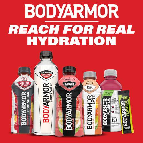 BODYARMOR Sports Drink Sports Beverage, Blackout Berry, Coconut Water Hydration, Natural Flavors With Vitamins, Potassium-Packed Electrolytes, Perfect For Athletes, 16 Fl Oz (Pack of 12),