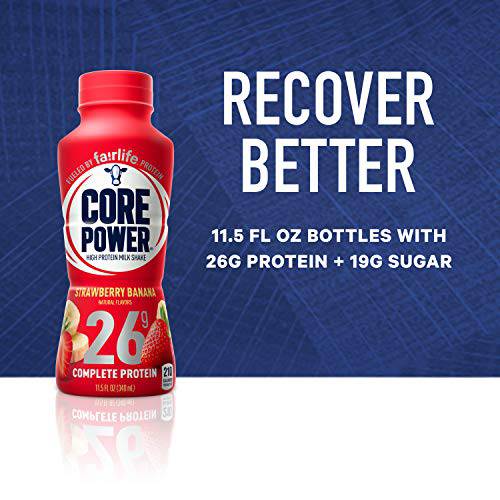 Core Power Fairlife 26g Protein Milk Shakes, Liquid Ready To Drink for Workout Recovery, Chocolate, 14 Fl Oz Bottle (Pack of 12),