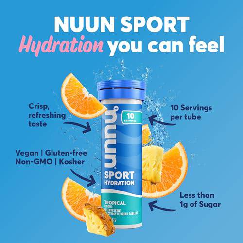 Nuun Sport Electrolyte Tablets for Proactive Hydration, Variety Pack, 6 Pack (60 Servings),