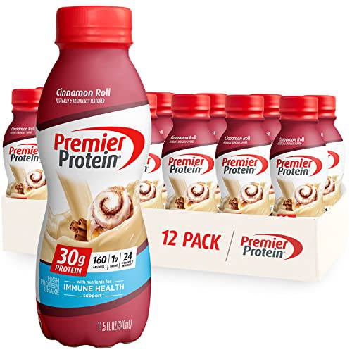 Premier Protein Shake, Chocolate, 30g Protein 1g Sugar 24 Vitamins Minerals Nutrients to Support Immune Health, 11.5 fl oz (Pack of 12),