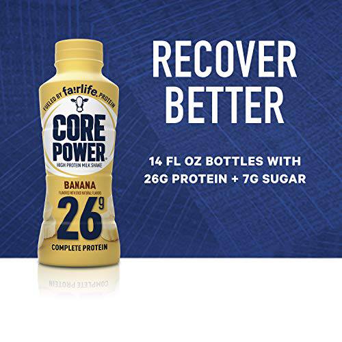 Core Power Fairlife 26g Protein Milk Shakes, Liquid Ready To Drink for Workout Recovery, Chocolate, 14 Fl Oz Bottle (Pack of 12),