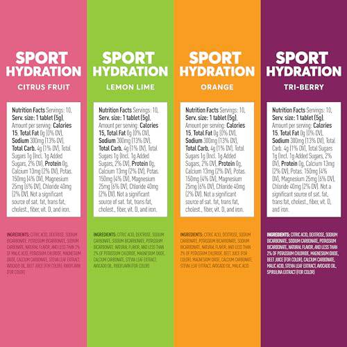 Nuun Sport Electrolyte Tablets for Proactive Hydration, Variety Pack, 6 Pack (60 Servings),