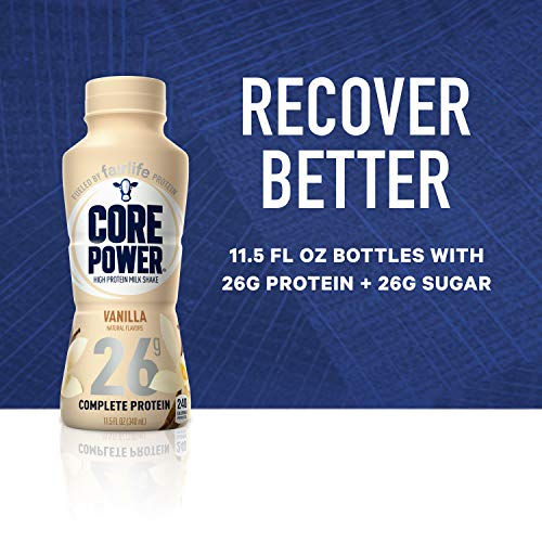 Core Power Fairlife 26g Protein Milk Shakes, Liquid Ready To Drink for Workout Recovery, Chocolate, 14 Fl Oz Bottle (Pack of 12),