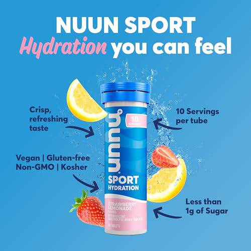 Nuun Sport Electrolyte Tablets for Proactive Hydration, Variety Pack, 6 Pack (60 Servings),