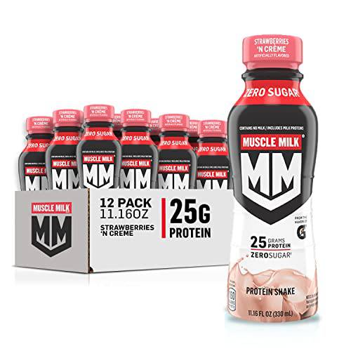 Muscle Milk Pro Advanced Nutrition Protein Shake, Knockout Chocolate, 11.16 Fl Oz (Pack of 12), 32g Protein, 1g Sugar, 16 Vitamins & Minerals, 5g Fiber, Workout Recovery, Energizing Snack, Packaging May Vary,