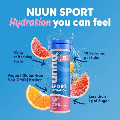 Nuun Sport Electrolyte Tablets for Proactive Hydration, Variety Pack, 6 Pack (60 Servings),