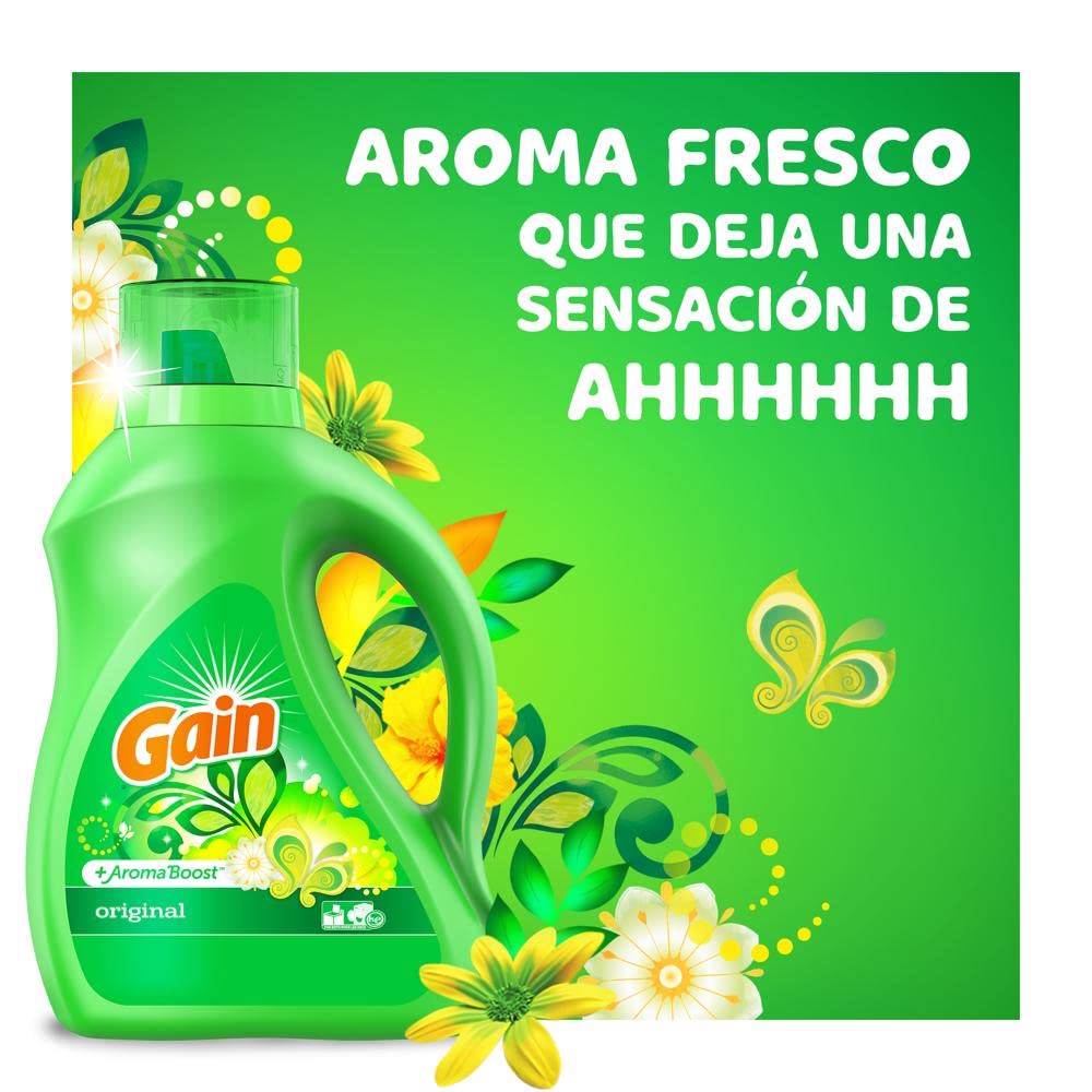 Gain + Aroma Boost Laundry Detergent Liquid, Original Scent