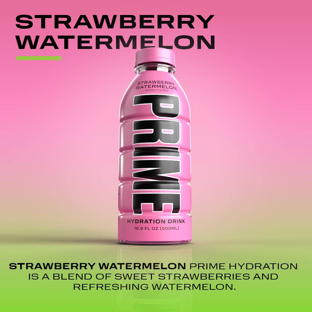 PRIME Hydration BLUE RASPBERRY | Sports Drinks | Electrolyte Enhanced for Ultimate Hydration | 250mg BCAAs | B Vitamins | Antioxidants | 2g Of Sugar | 16.9 Fluid Ounce | 12 Pack,