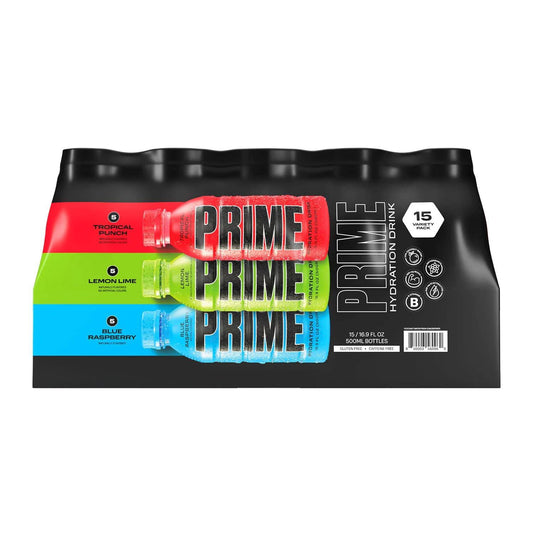 Prime Hydration Drink Variety Pack By Logan Paul X KSI (16.9 fl. oz., 15 pk.), 253.5 Fl Oz,