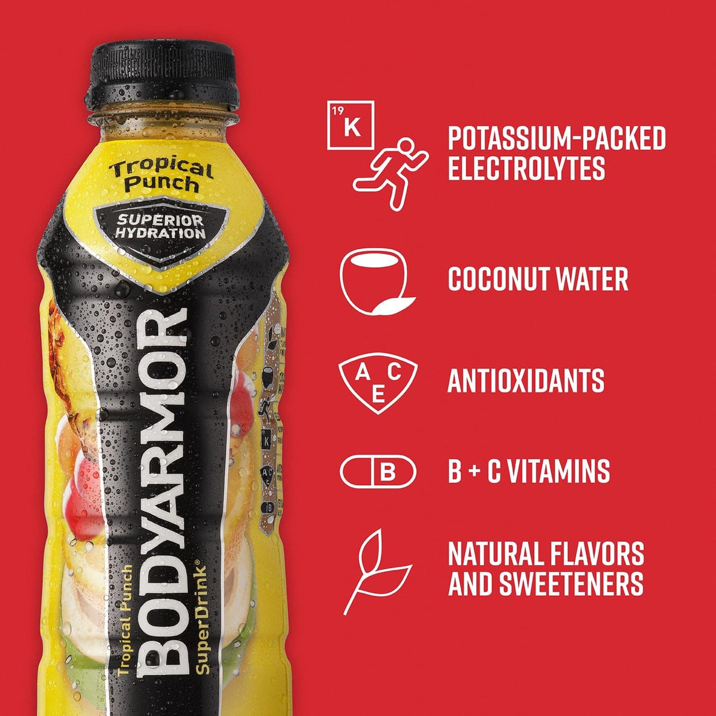 BODYARMOR Sports Drink Sports Beverage, Blackout Berry, Coconut Water Hydration, Natural Flavors With Vitamins, Potassium-Packed Electrolytes, Perfect For Athletes, 16 Fl Oz (Pack of 12),