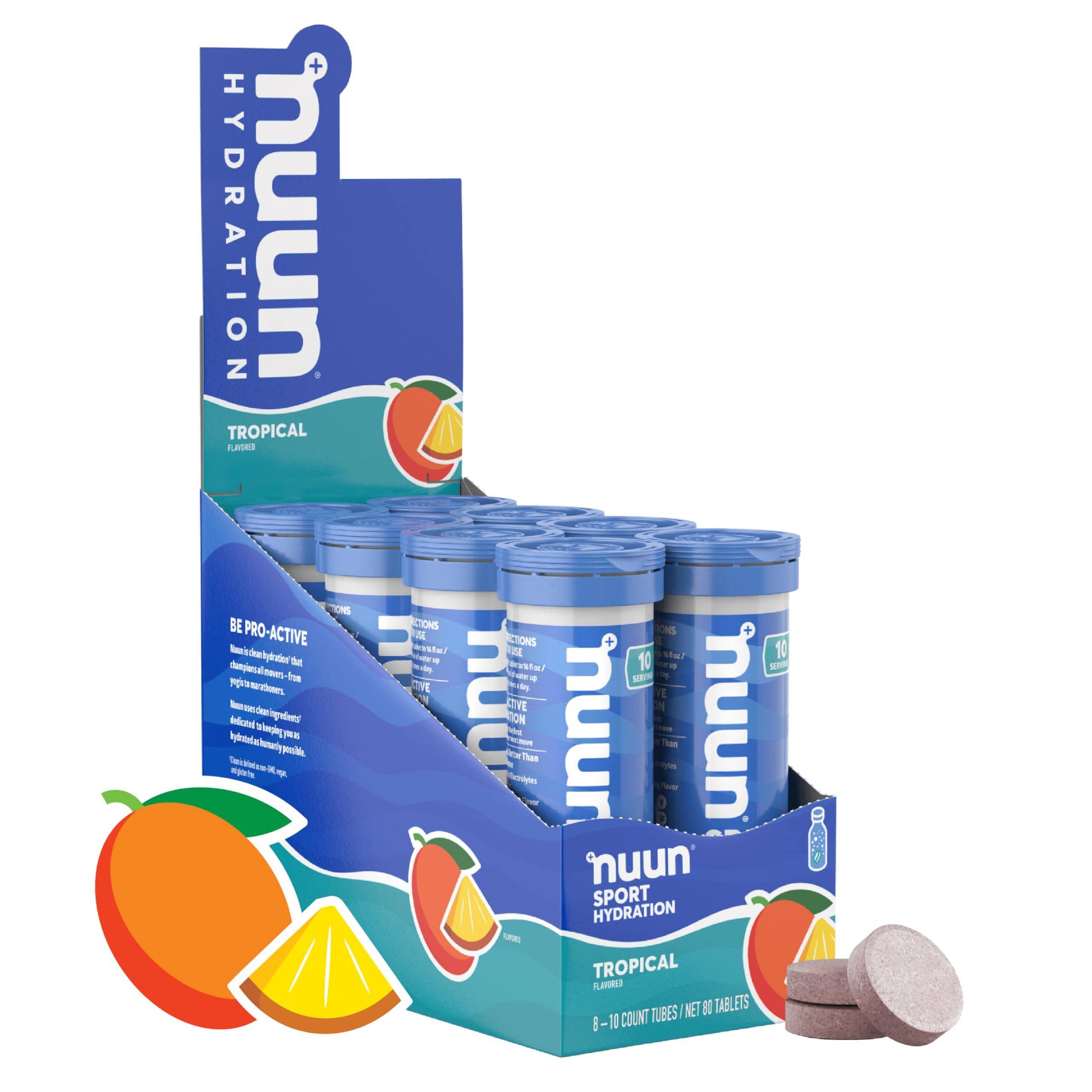 Nuun Sport Electrolyte Tablets for Proactive Hydration, Variety Pack, 6 Pack (60 Servings),