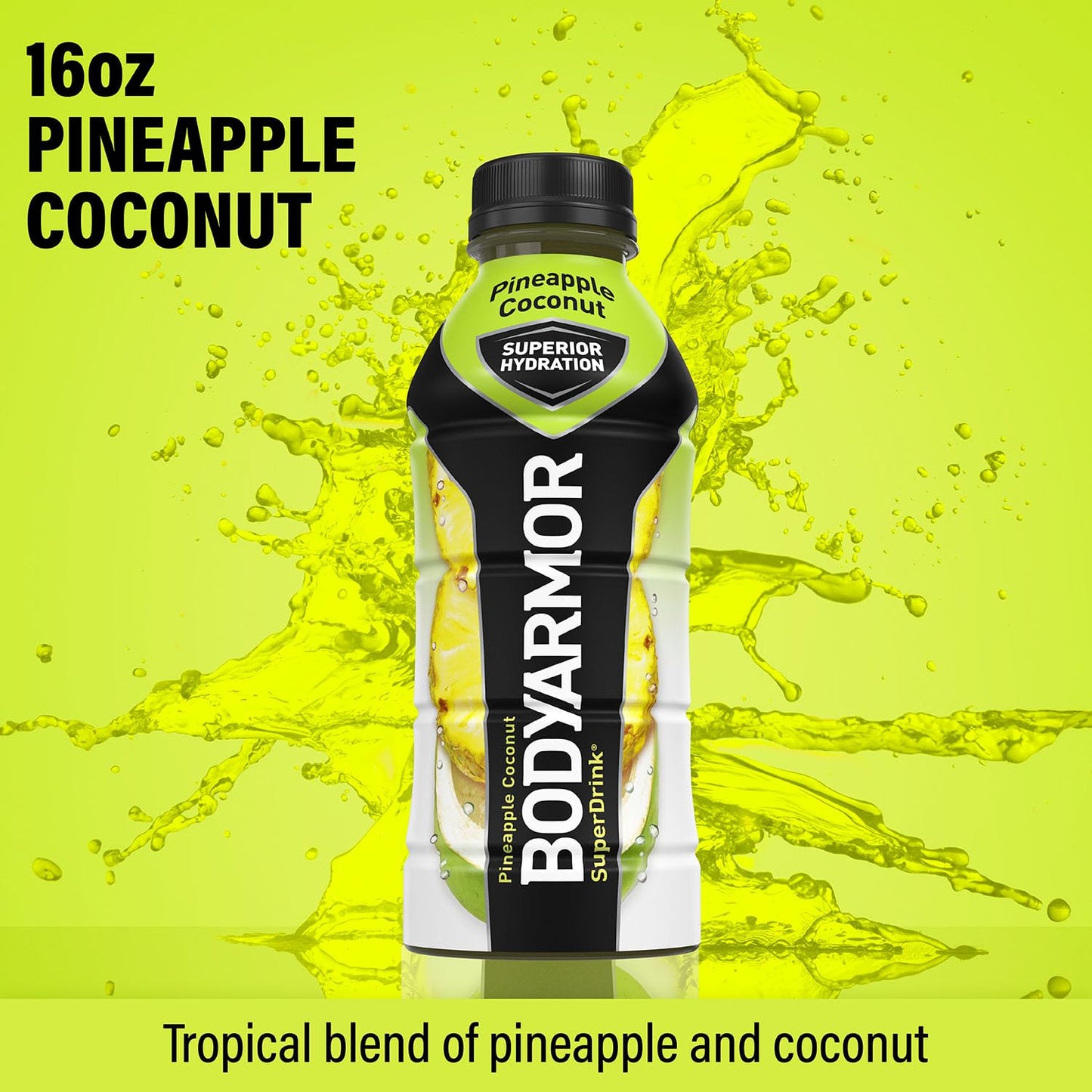 BODYARMOR Sports Drink Sports Beverage, Blackout Berry, Coconut Water Hydration, Natural Flavors With Vitamins, Potassium-Packed Electrolytes, Perfect For Athletes, 16 Fl Oz (Pack of 12),