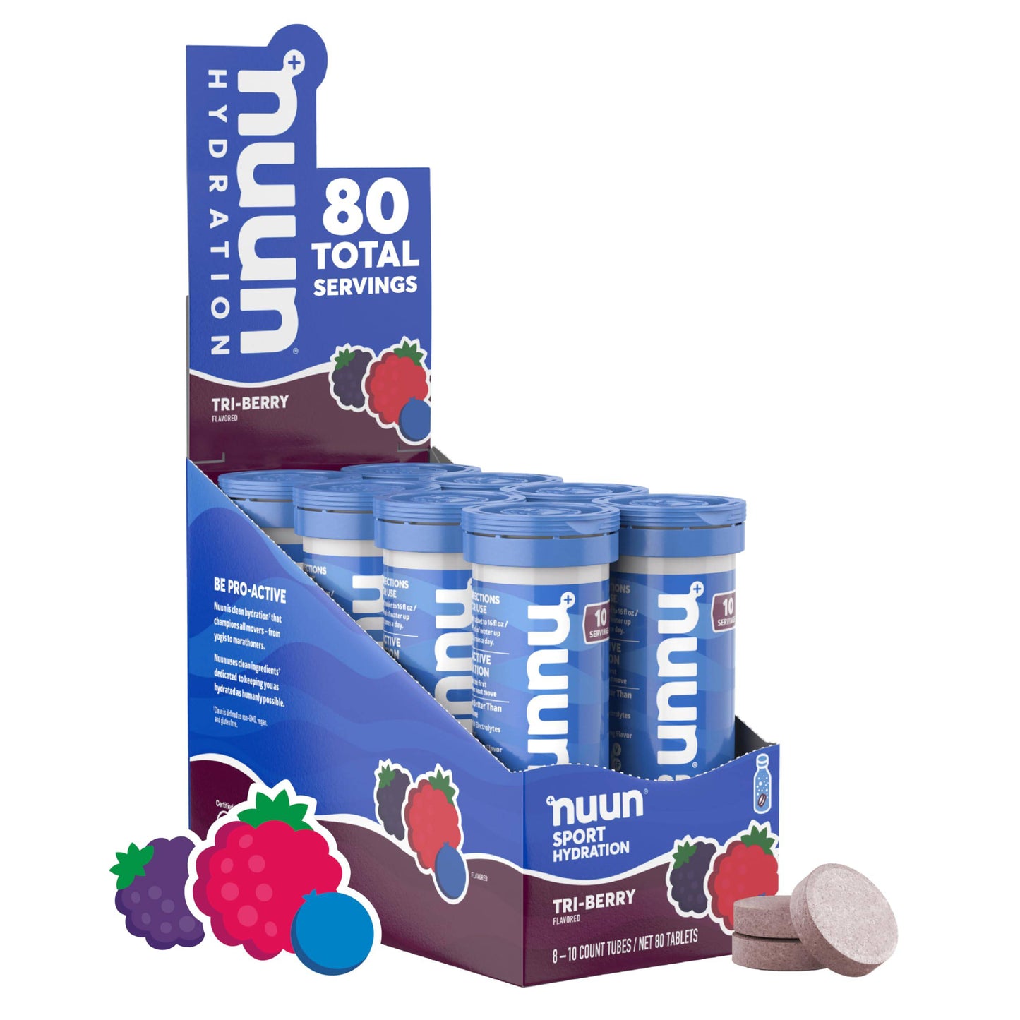 Nuun Sport Electrolyte Tablets for Proactive Hydration, Variety Pack, 6 Pack (60 Servings),