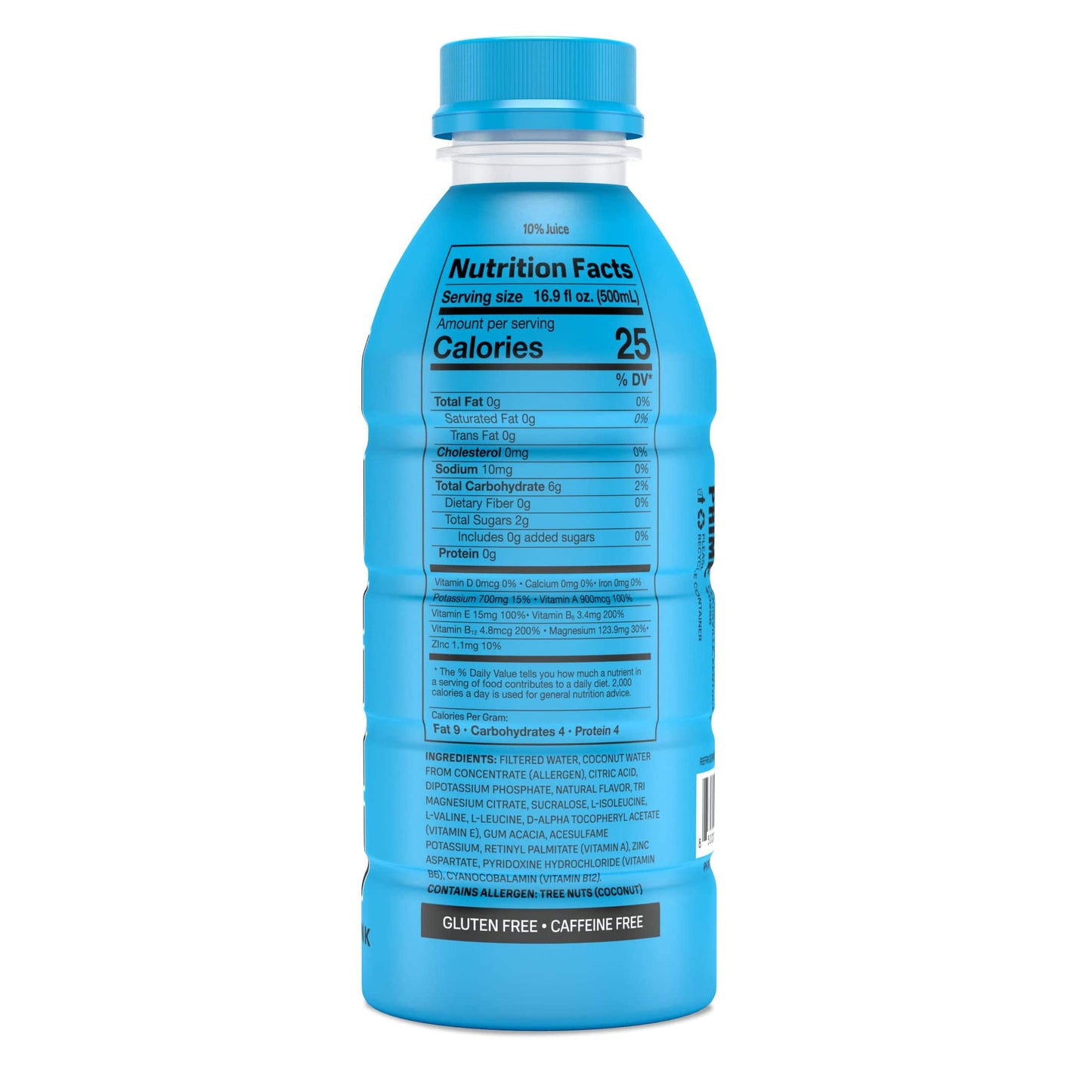 PRIME Hydration BLUE RASPBERRY | Sports Drinks | Electrolyte Enhanced for Ultimate Hydration | 250mg BCAAs | B Vitamins | Antioxidants | 2g Of Sugar | 16.9 Fluid Ounce | 12 Pack,