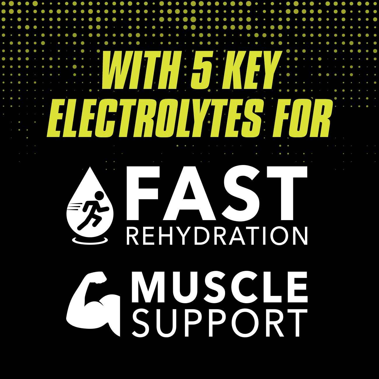 Pedialyte Sport Electrolyte Drink, Fast Hydration with 5 Key Electrolytes for Muscle Support Before, During, & After Exercise, Fruit Punch, 1 Liter, Pack of 4,