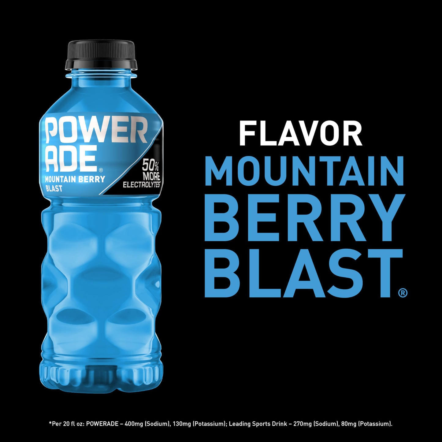 POWERADE Sports Drink Mountain Berry Blast, 20 Ounce (Pack of 24),