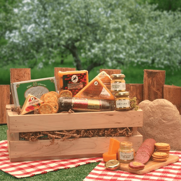 Signature Sausage & Cheese Crate - meat and cheese gift baskets,