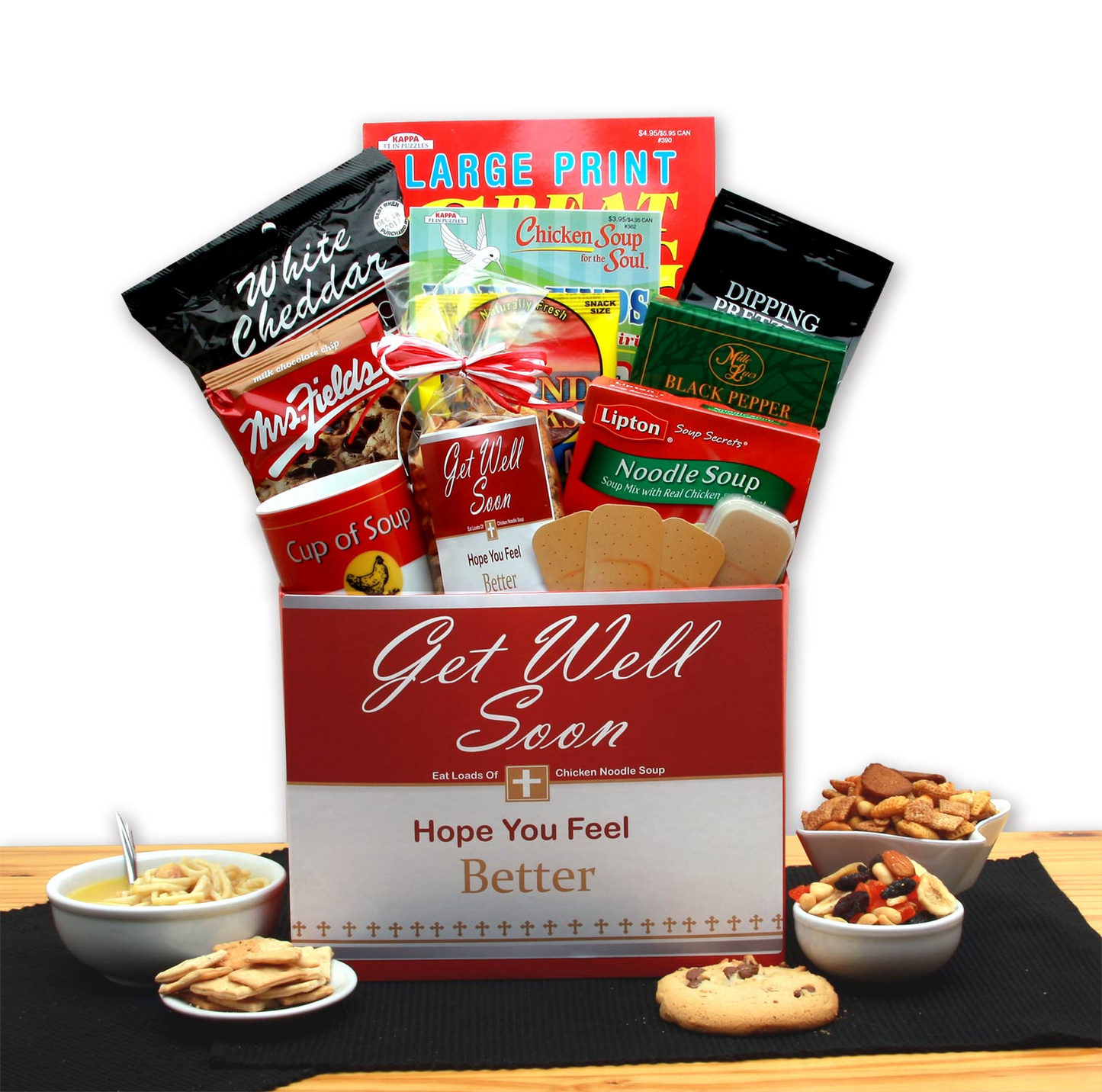 Chicken Noodle Soup Get Well Gift Box - get well soon basket - get well soon gifts for women - get well soon gifts for men,