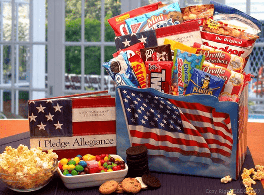 America The Beautiful Snack Gift Box- snack basket - snack gift basket,