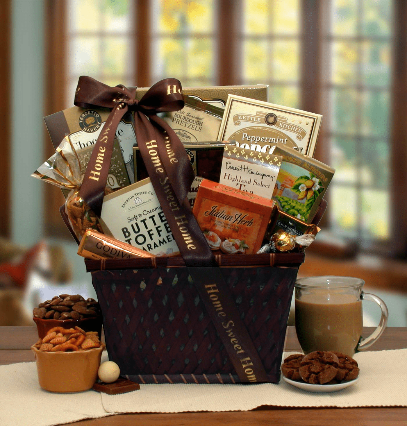 Home Is Where The Heart Is Housewarming Gift Basket- housewarming gift baskets - welcome basket,