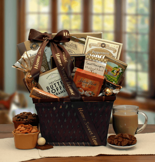 Home Is Where The Heart Is Housewarming Gift Basket- housewarming gift baskets - welcome basket,