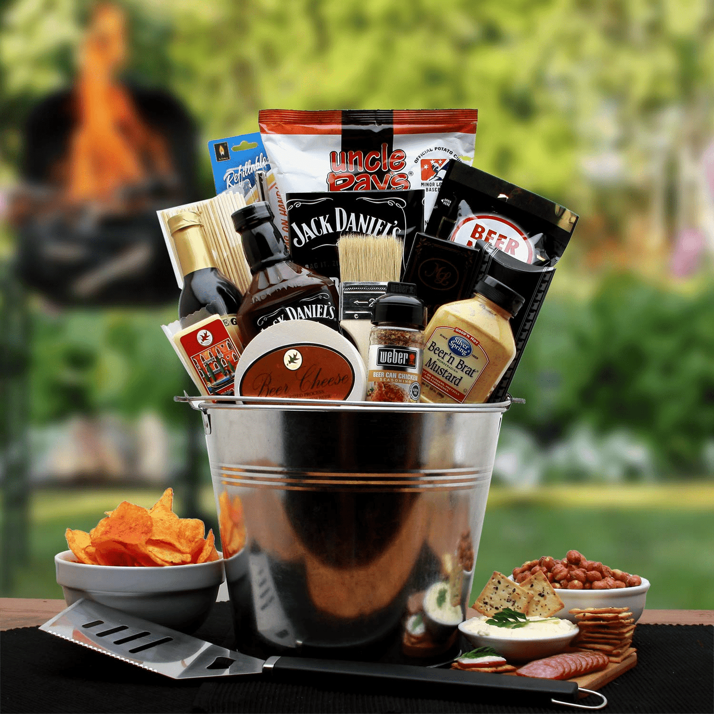 BBQ Lovers Gift Pail - Gifts for men - barbecue gift basket,