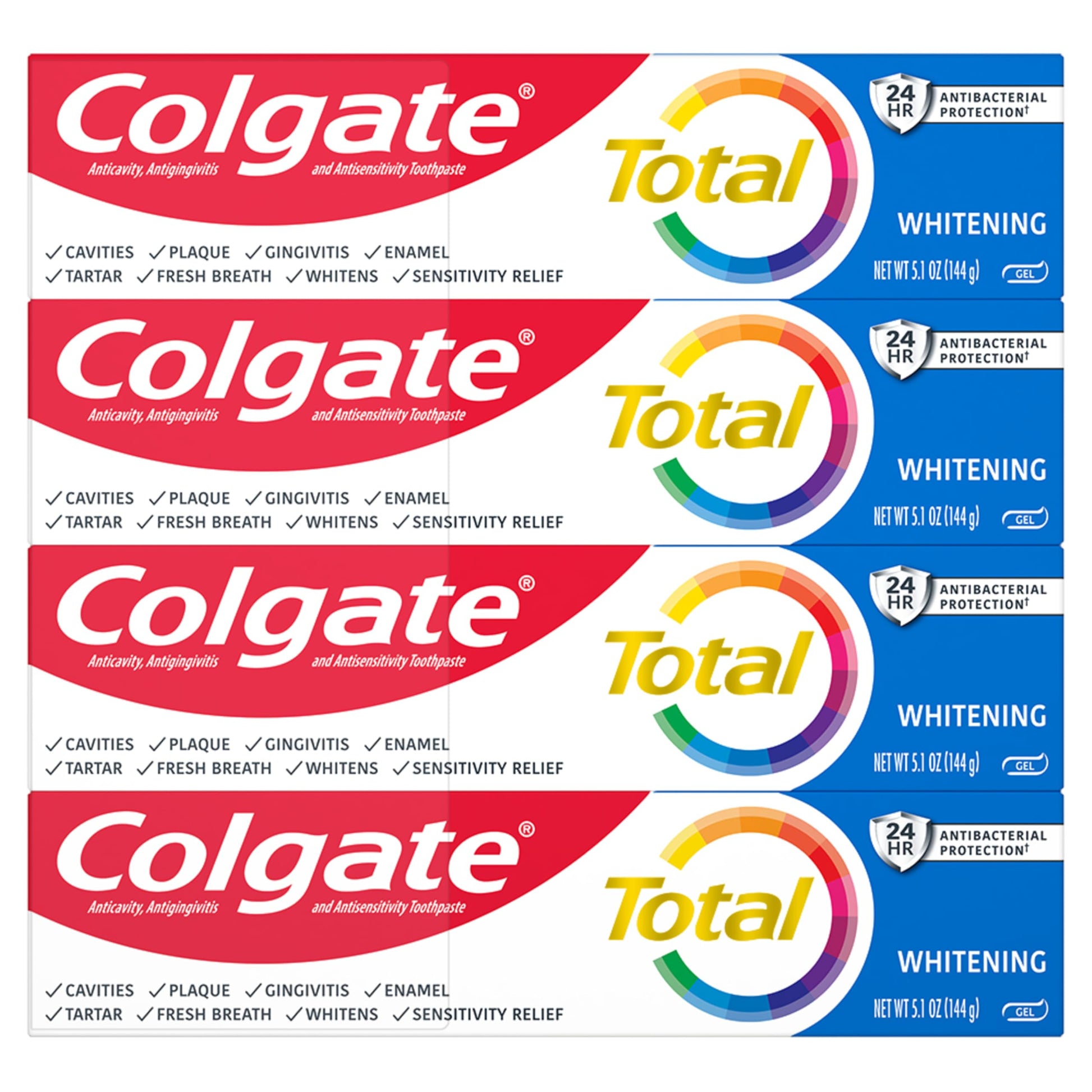 Colgate Total Whitening Toothpaste with Fluoride,