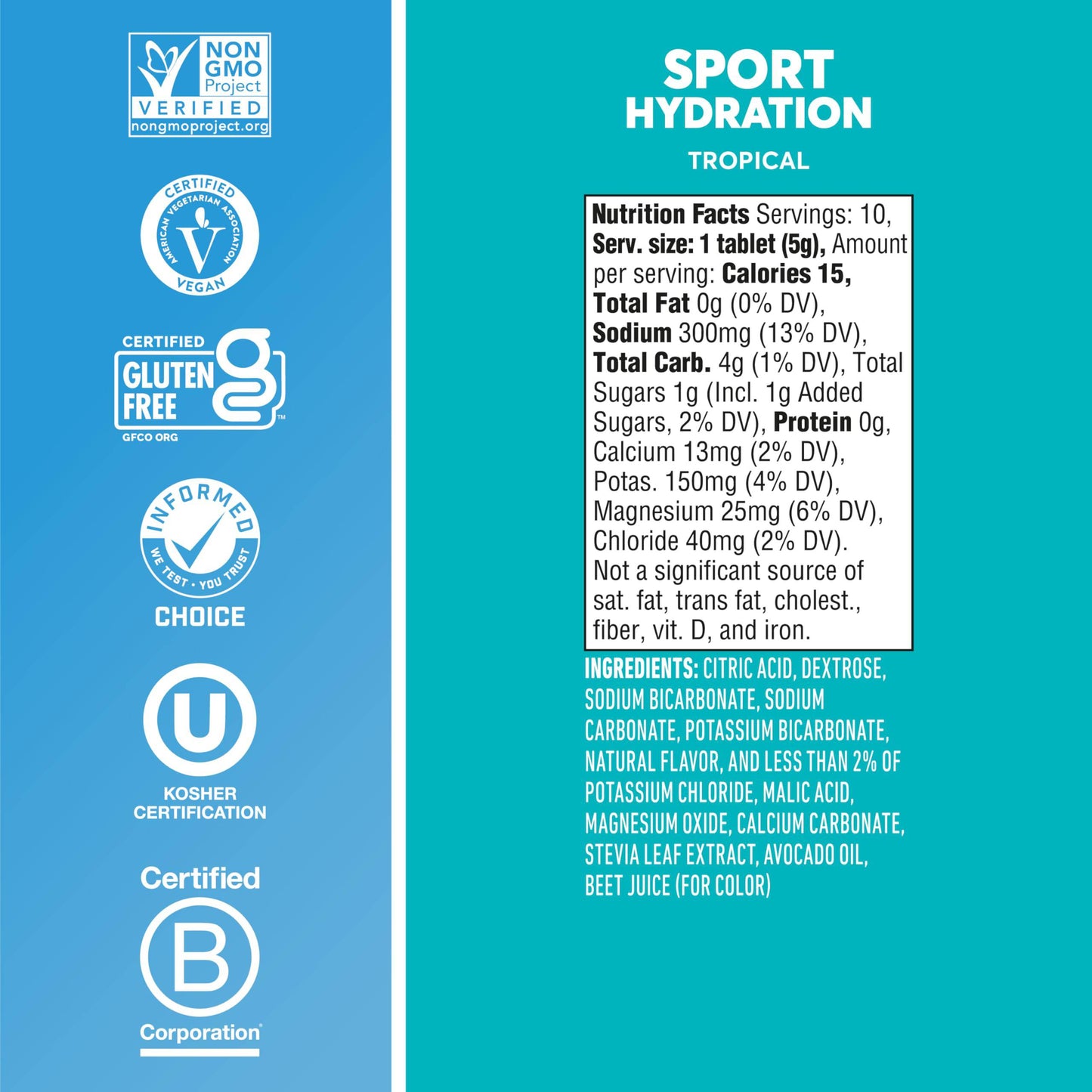 Nuun Sport Electrolyte Tablets for Proactive Hydration, Variety Pack, 6 Pack (60 Servings),