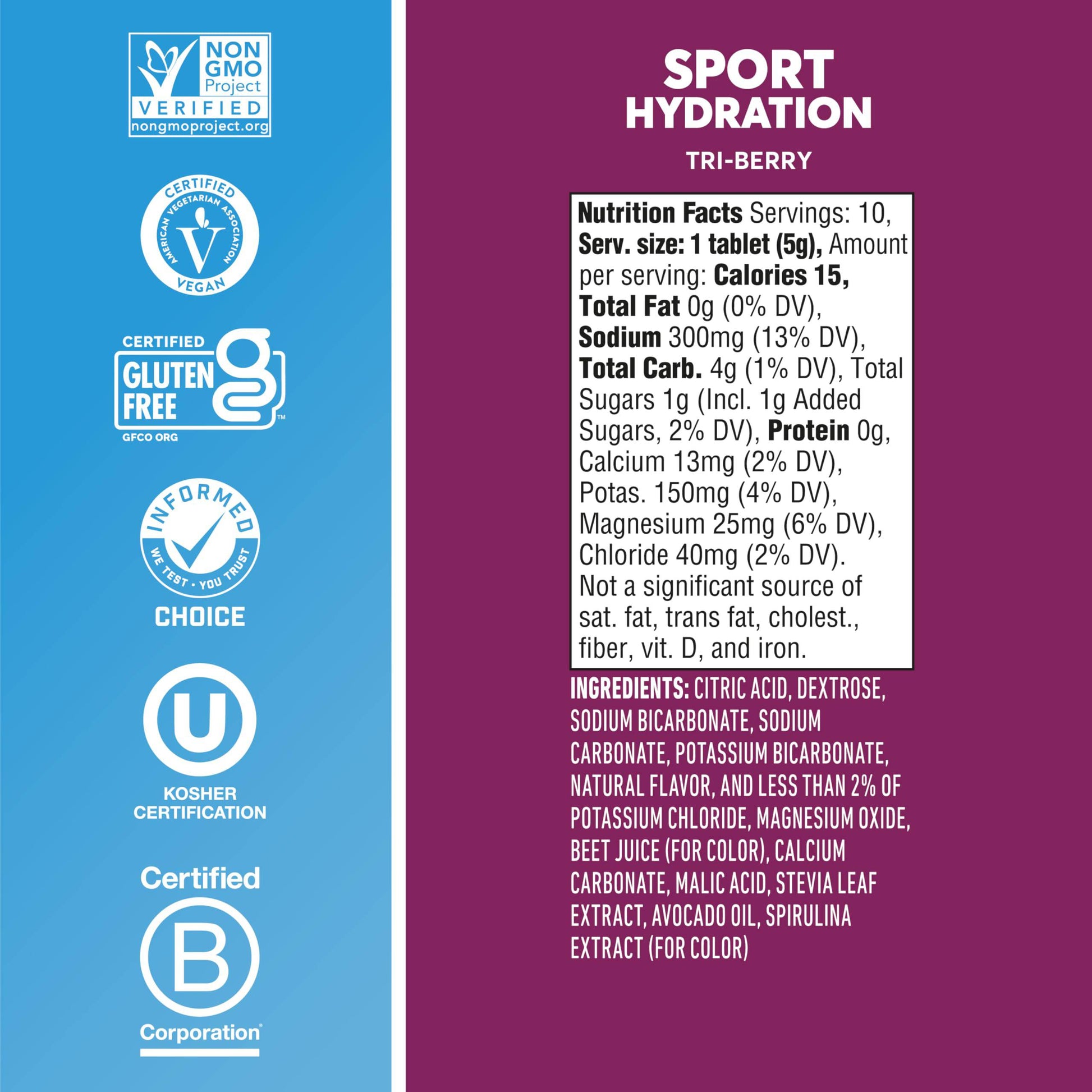 Nuun Sport Electrolyte Tablets for Proactive Hydration, Variety Pack, 6 Pack (60 Servings),