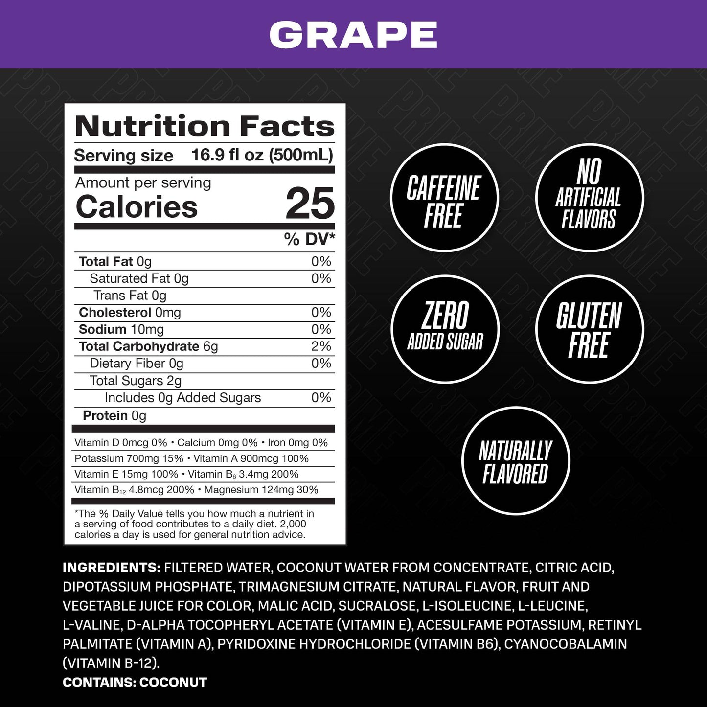 PRIME Hydration BLUE RASPBERRY | Sports Drinks | Electrolyte Enhanced for Ultimate Hydration | 250mg BCAAs | B Vitamins | Antioxidants | 2g Of Sugar | 16.9 Fluid Ounce | 12 Pack,