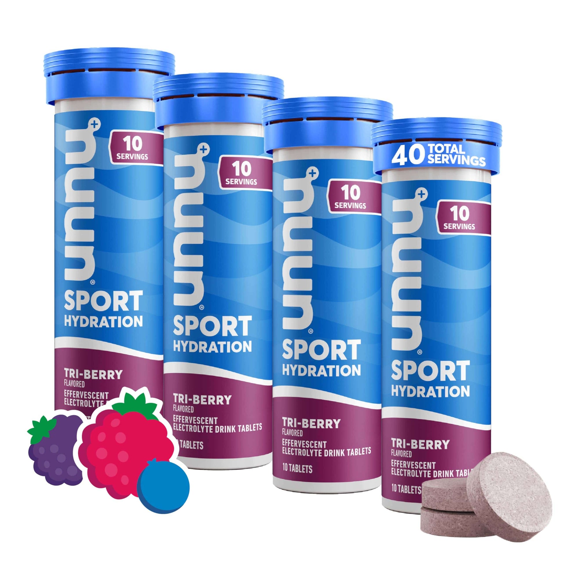 Nuun Sport Electrolyte Tablets for Proactive Hydration, Variety Pack, 6 Pack (60 Servings),