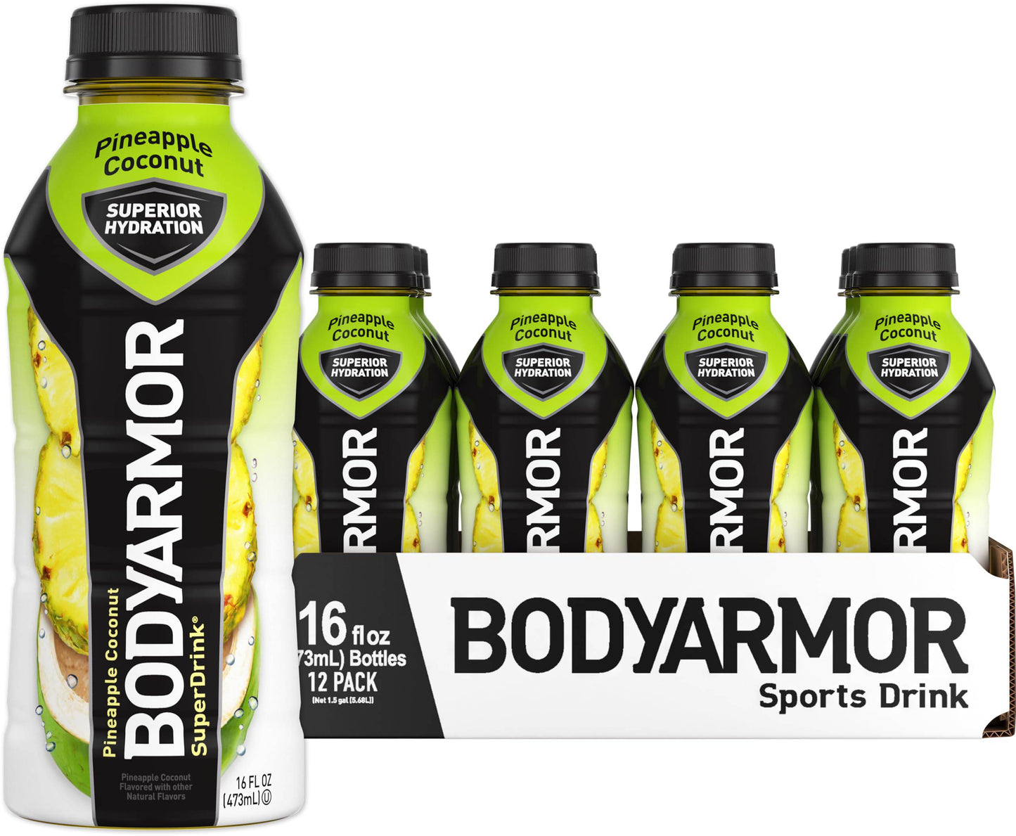 BODYARMOR Sports Drink Sports Beverage, Blackout Berry, Coconut Water Hydration, Natural Flavors With Vitamins, Potassium-Packed Electrolytes, Perfect For Athletes, 16 Fl Oz (Pack of 12),